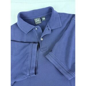 Jos. A. Bank Men's Traveler Polo Shirt Navy Blue, Short Sleeve, Cotton, Size L